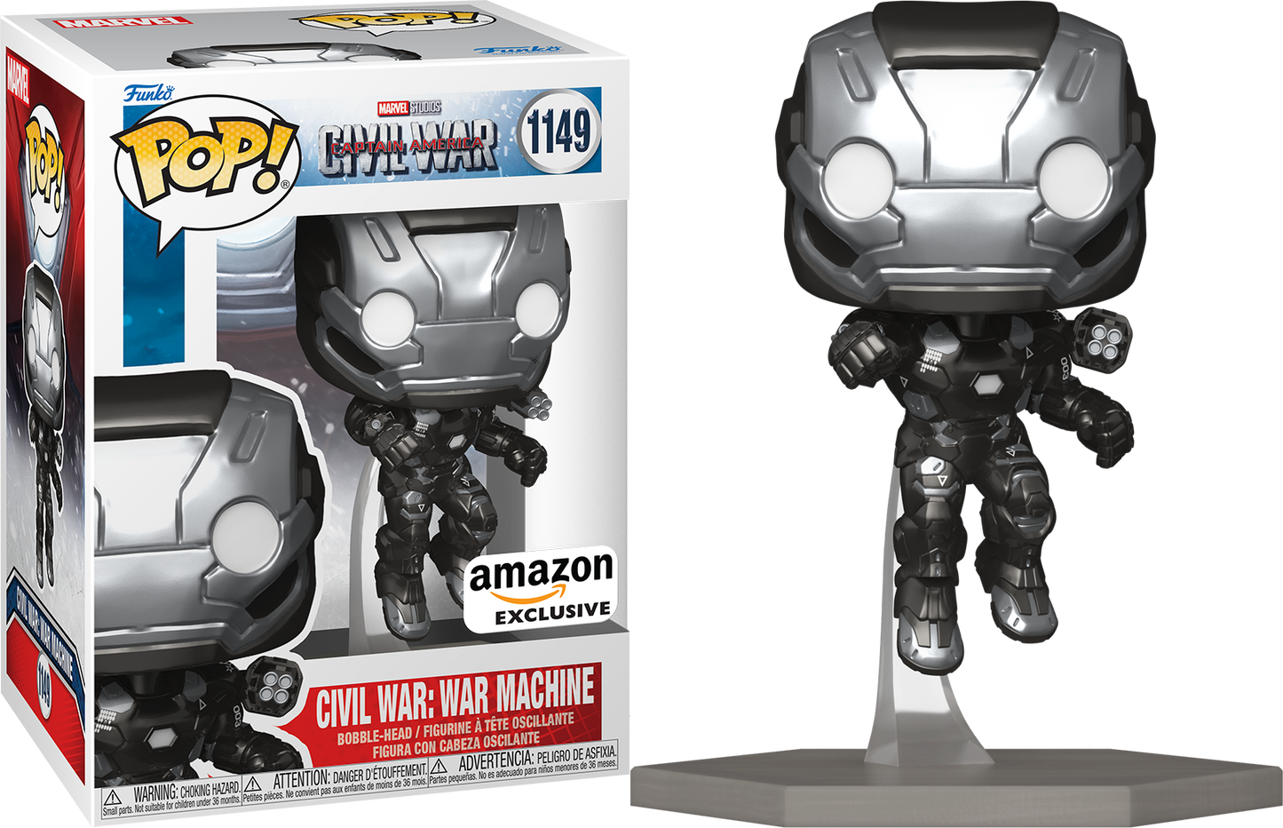 Funko POP! Marvel Movies Captain America Civil War 1149 War Machine Amazon Exclusive