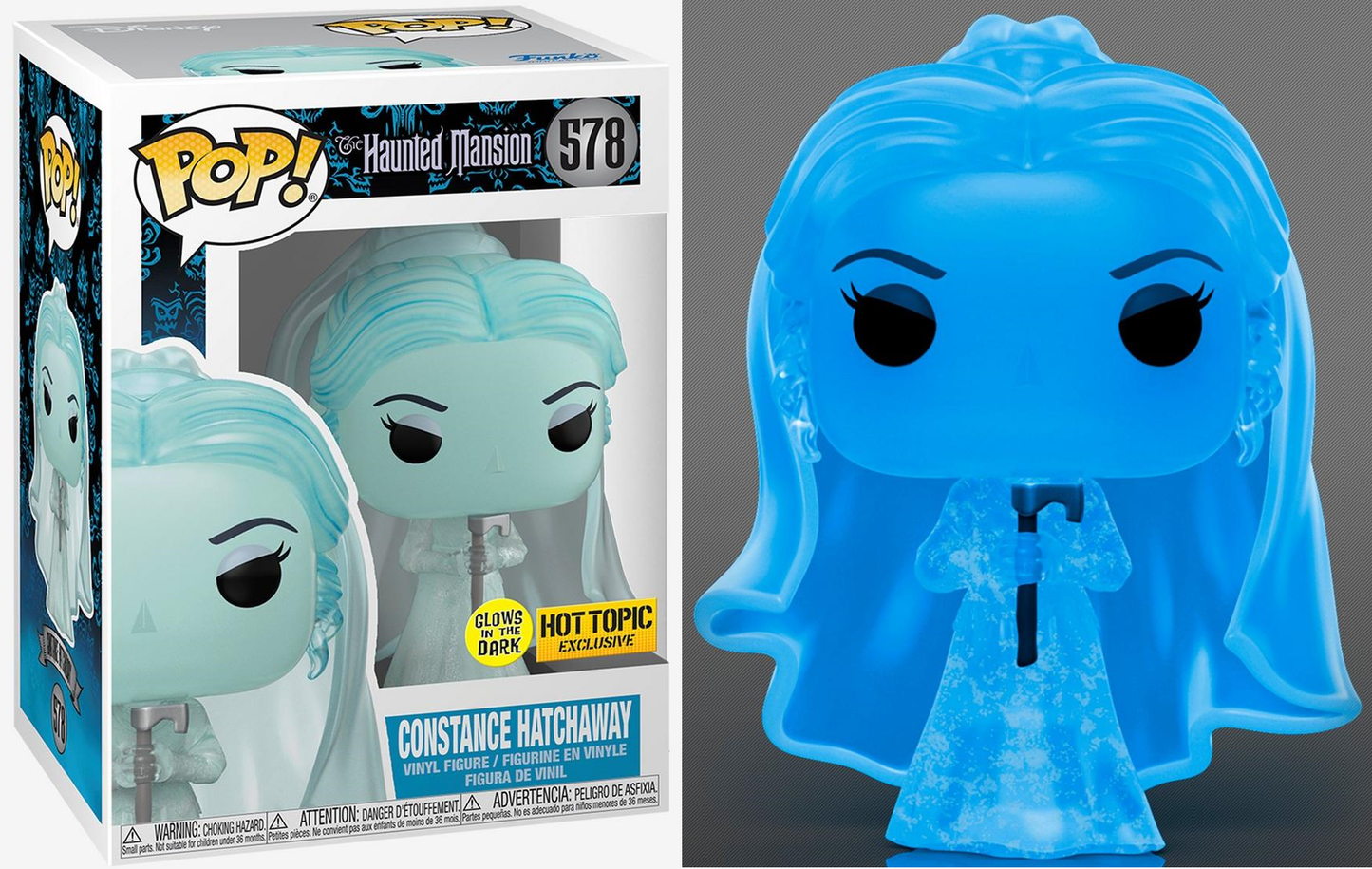 Funko POP! Disney The Haunted Mansion 578 Constance Hatchaway Hot Topic Exclusive Glow In The Dark