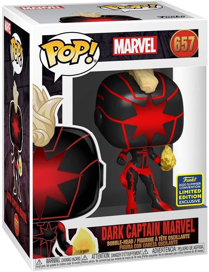Funko POP! Marvel Comics Captain Marvel 657 Dark Captain Marvel Summer Convention Exclusive
