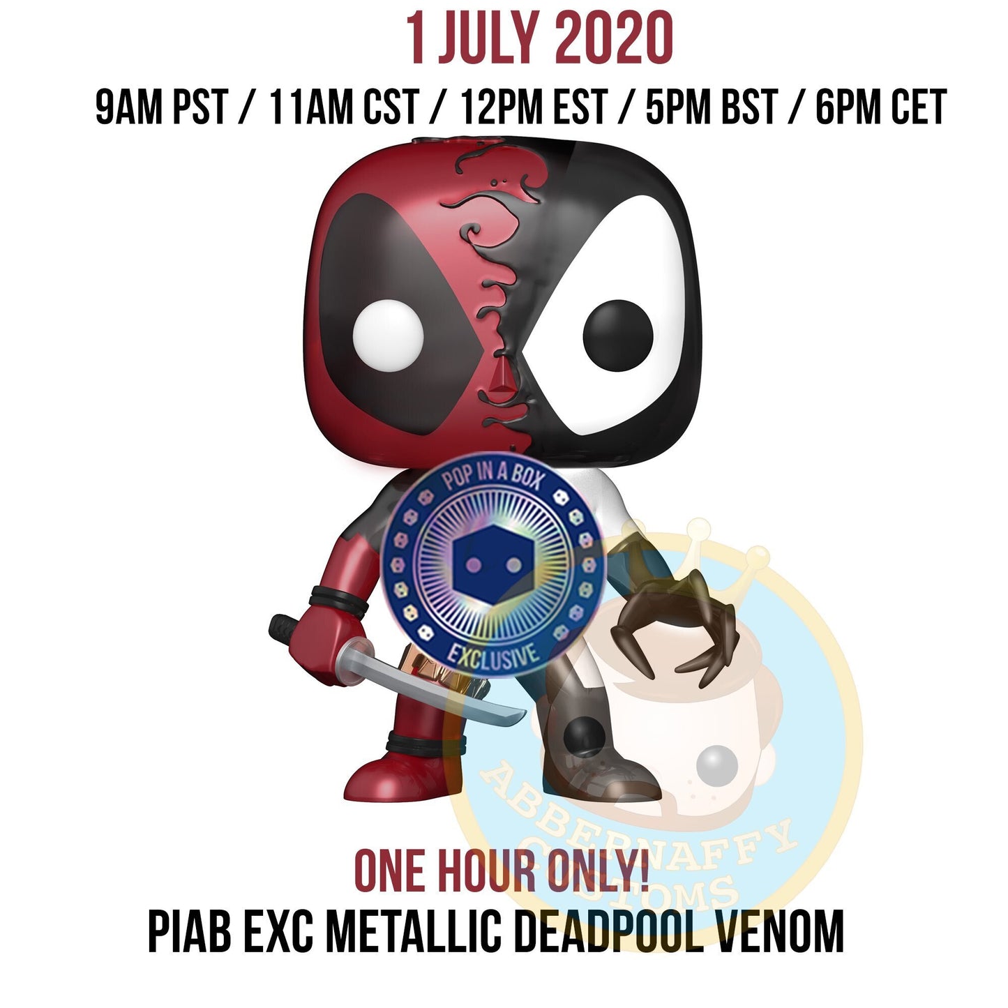Funko POP! Marvel Venom 237 Deadpool/Venom (Metallic) Pop in a Box Exclusive