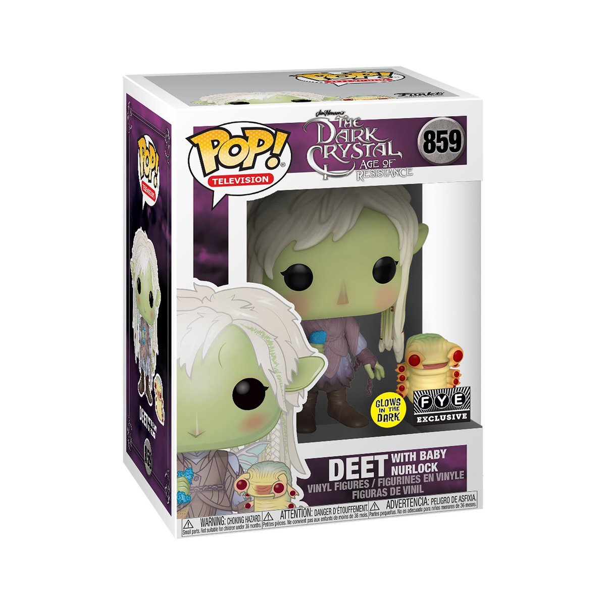 Funko POP! TV The Dark Crystal: Age of Resistance 859 Deet with Baby Nurlock Glow-in-the-Dark