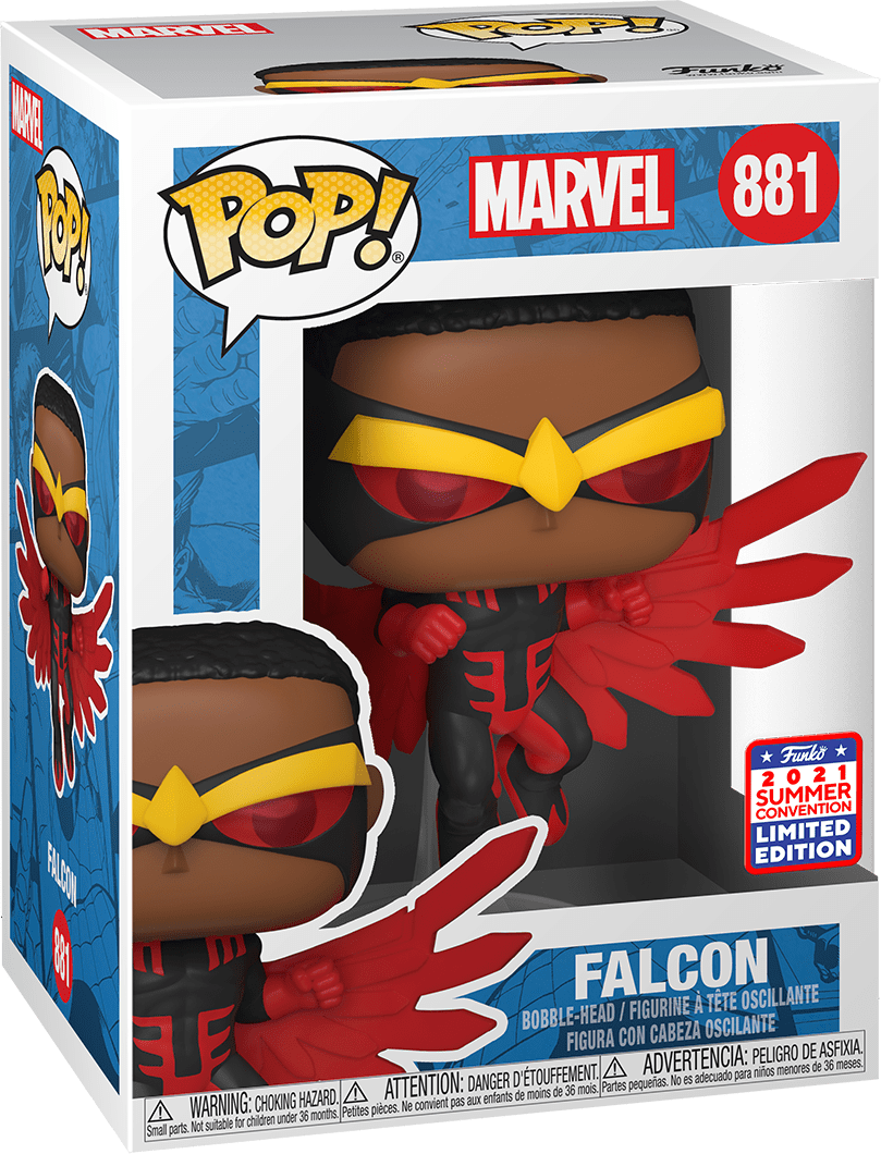 Funko POP! Marvel Comics 881 Falcon 2021 Summer Convention Virtual Funkon Shared Exclusive