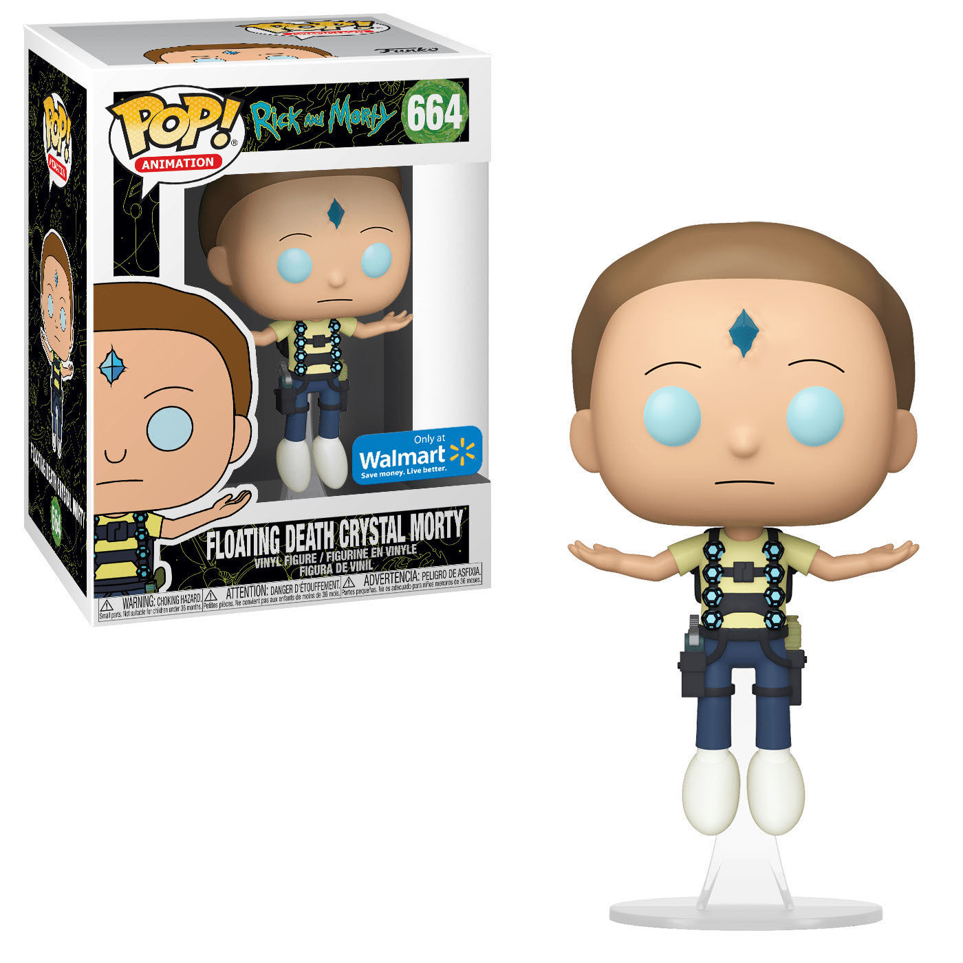 Funko POP! Animation Rick and Morty 664 Floating Death Crystal Morty Walmart Exclusive
