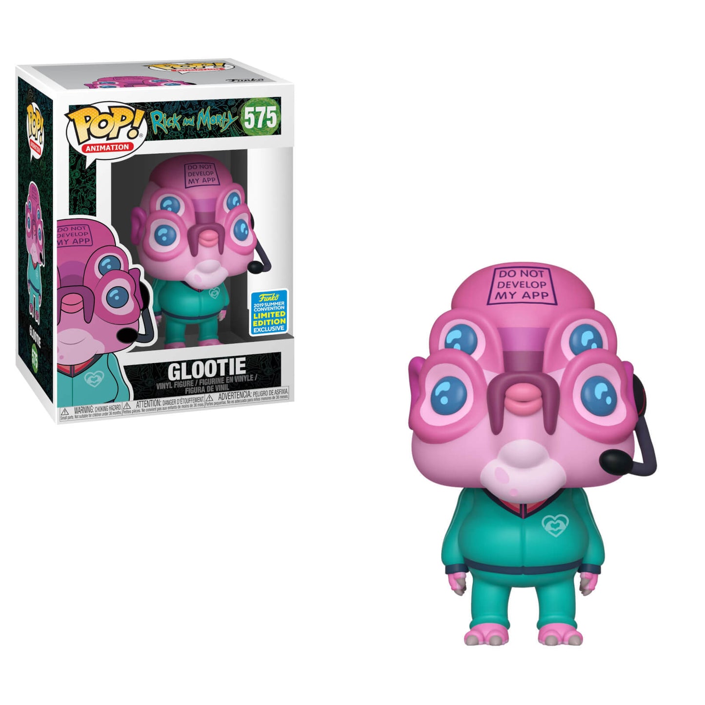 Funko POP! Animation Rick and Morty 575 Glootie 2019 Summer Convention Exclusive