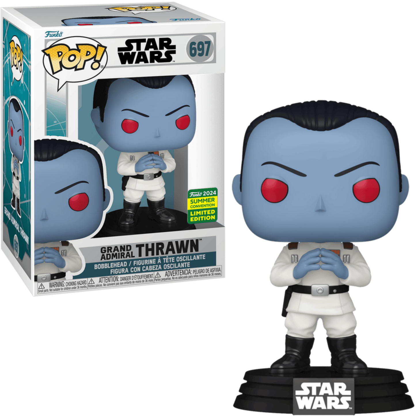 Funko POP! Star Wars Ahsoka 697 Grand Admiral Thrawn (Steepling) 2024 Summer Convention Exclusive
