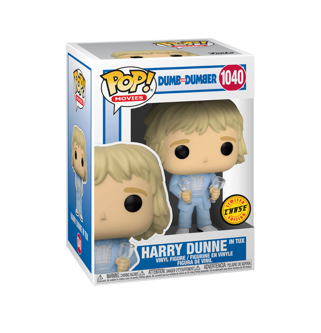 Funko POP! Movies Dumb and Dumber 1040 Harry Dunne in Tux or with Champaign Glasses Common and CHASE