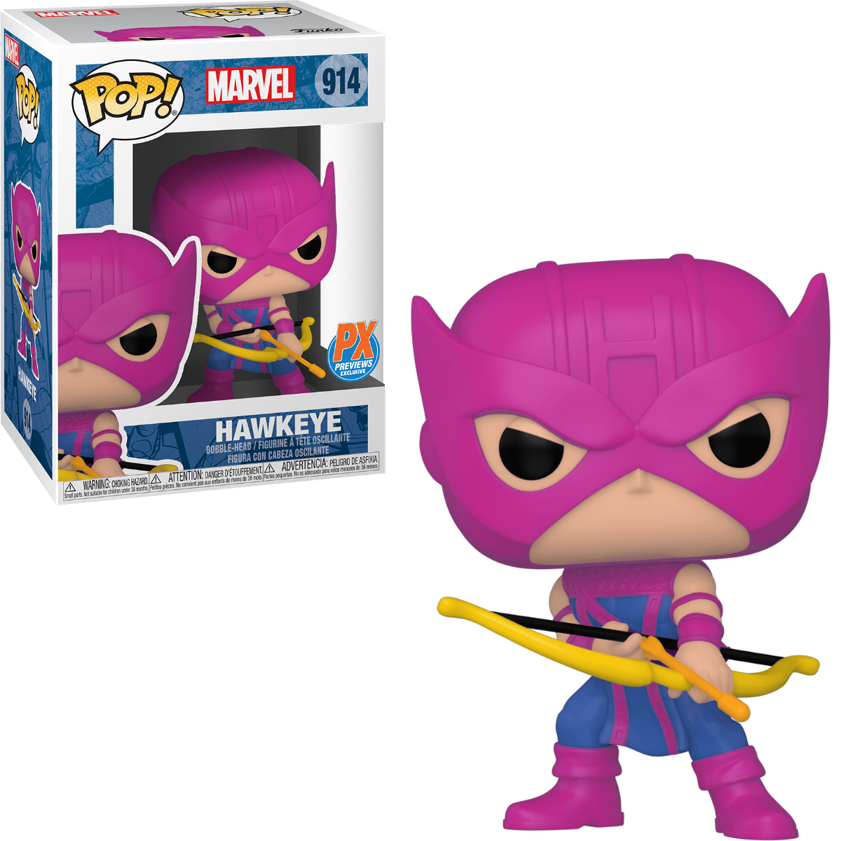 Funko POP! Marvel Comics 80 Years 914 Classic Hawkeye (First Appearance) PX Previews Exclusive