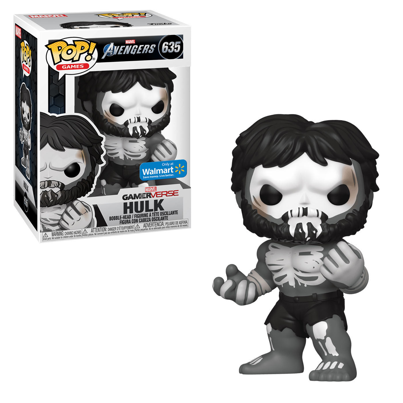Funko POP! Marvel Gamerverse Avengers 635 Skeleton Hulk Walmart Exclusive