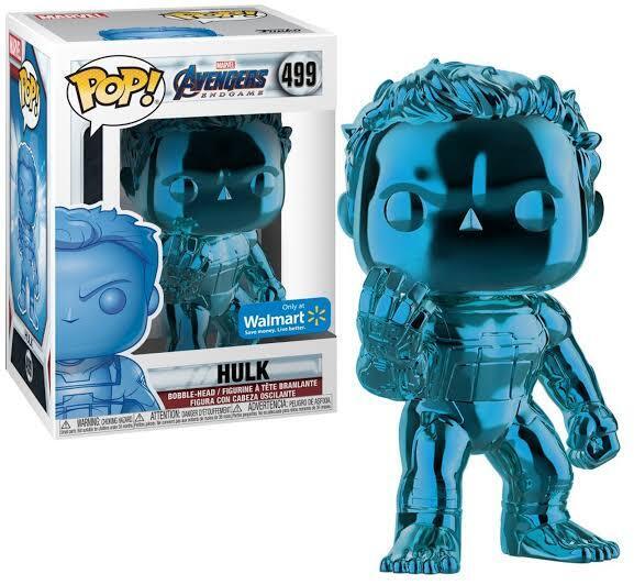 Funko POP! Marvel Movies Avengers Endgame 499 Hulk Blue Chrome Walmart Exclusive