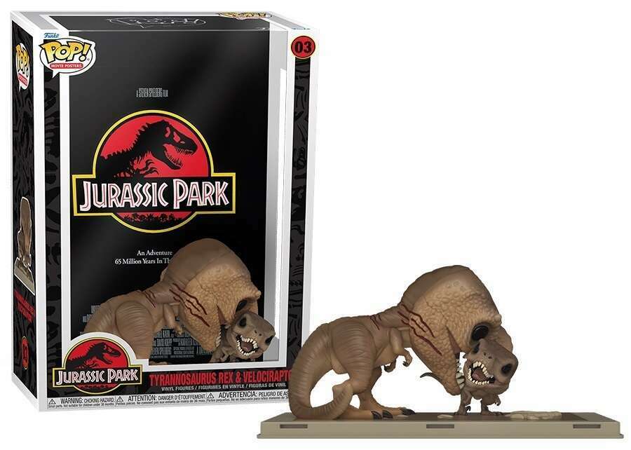 Funko POP! Movie Poster Horror Jurassic Park 03 Tyrannosaurus Rex & Velociraptor