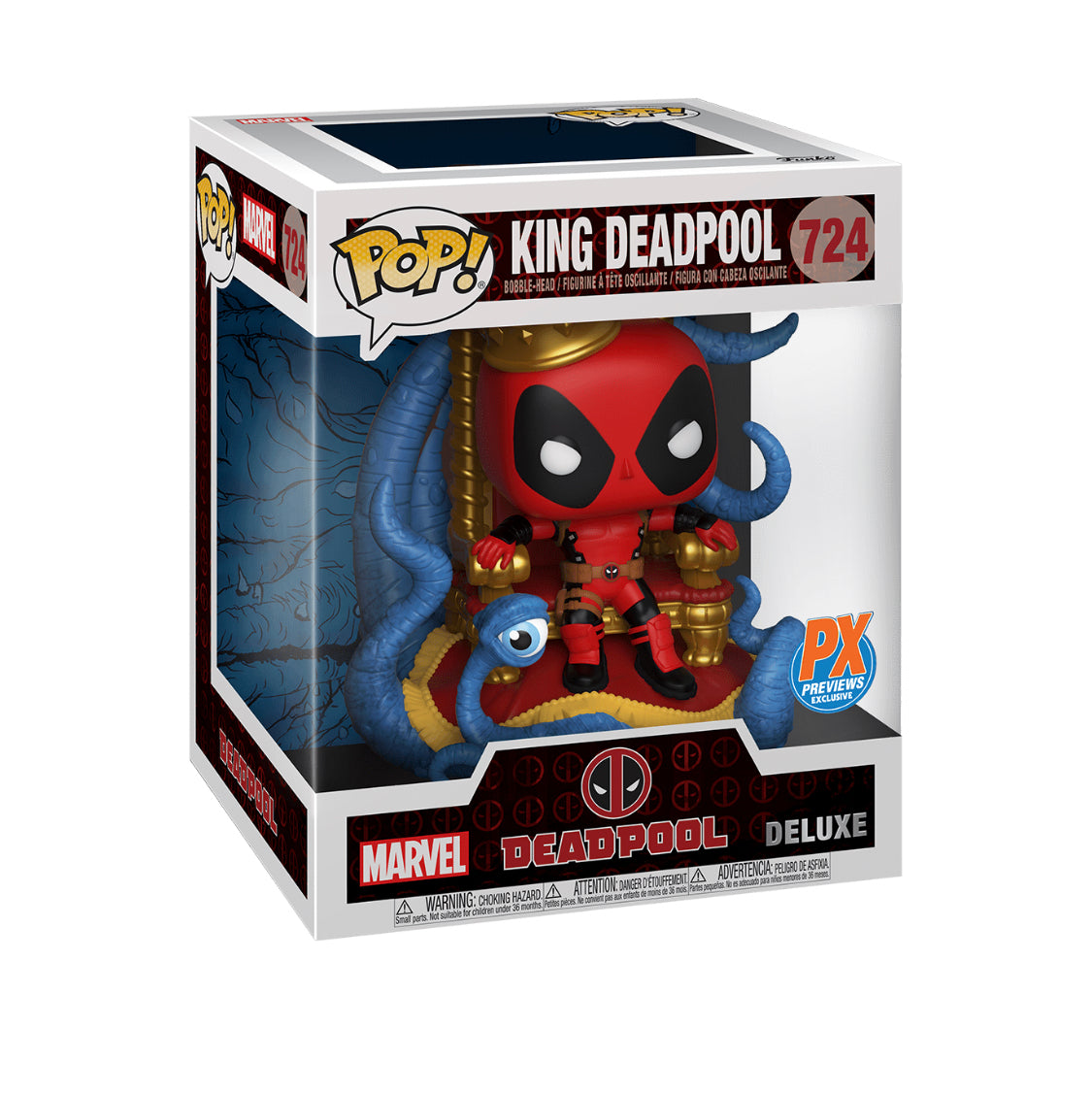 Funko POP! 6" Super Deluxe Marvel Deadpool 724 King Deadpool on Throne PX Previews Exclusive