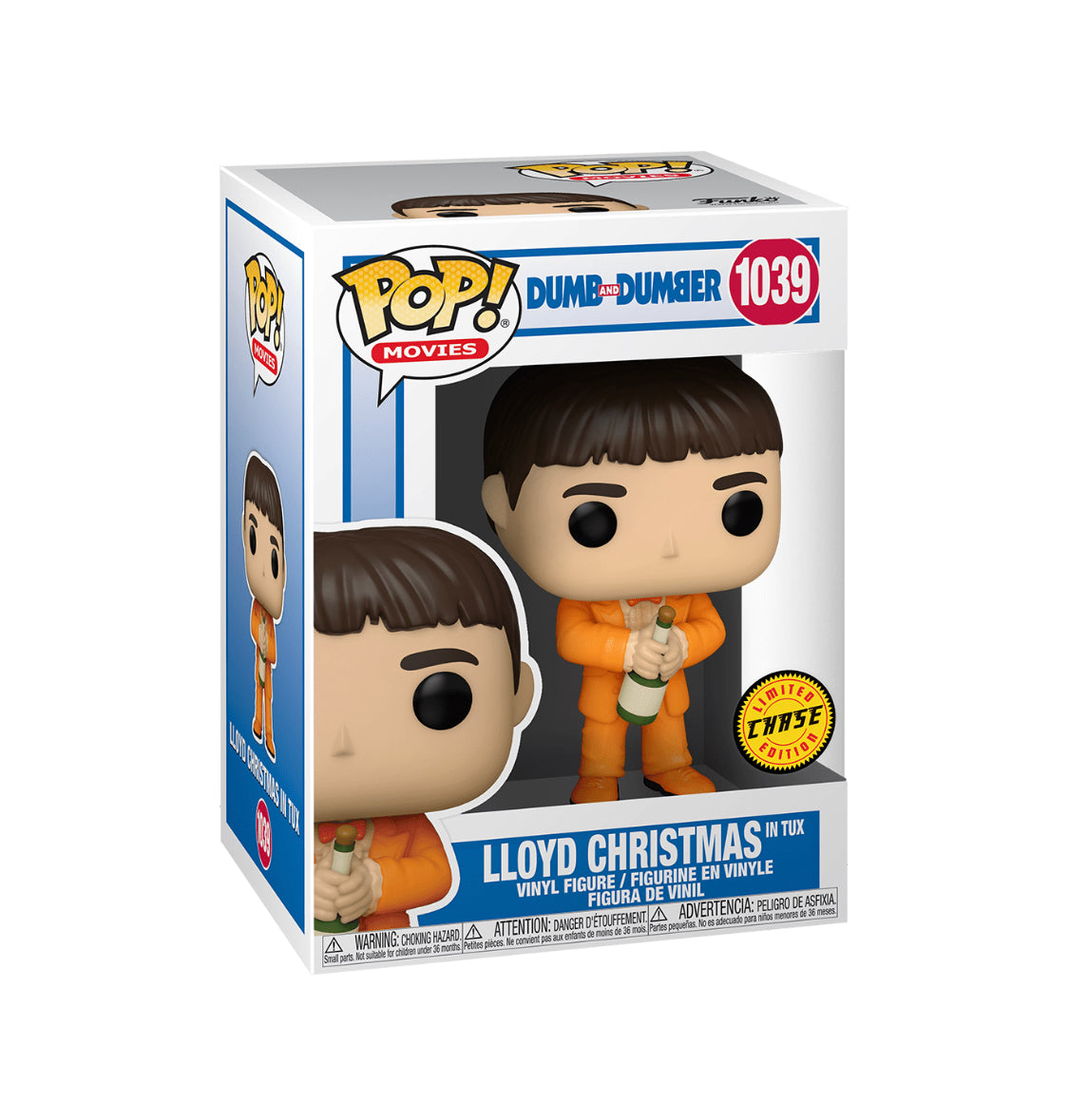 Funko POP! Movies Dumb and Dumber 1039 Lloyd Christmas in Tux or with Champagne Bottle Common and CHASE