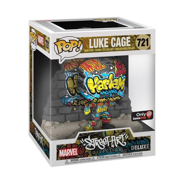Funko POP! 6" Super Deluxe Marvel Comics Luke Cage 721 Luke Cage Graffiti Street Art GameStop Exclusive