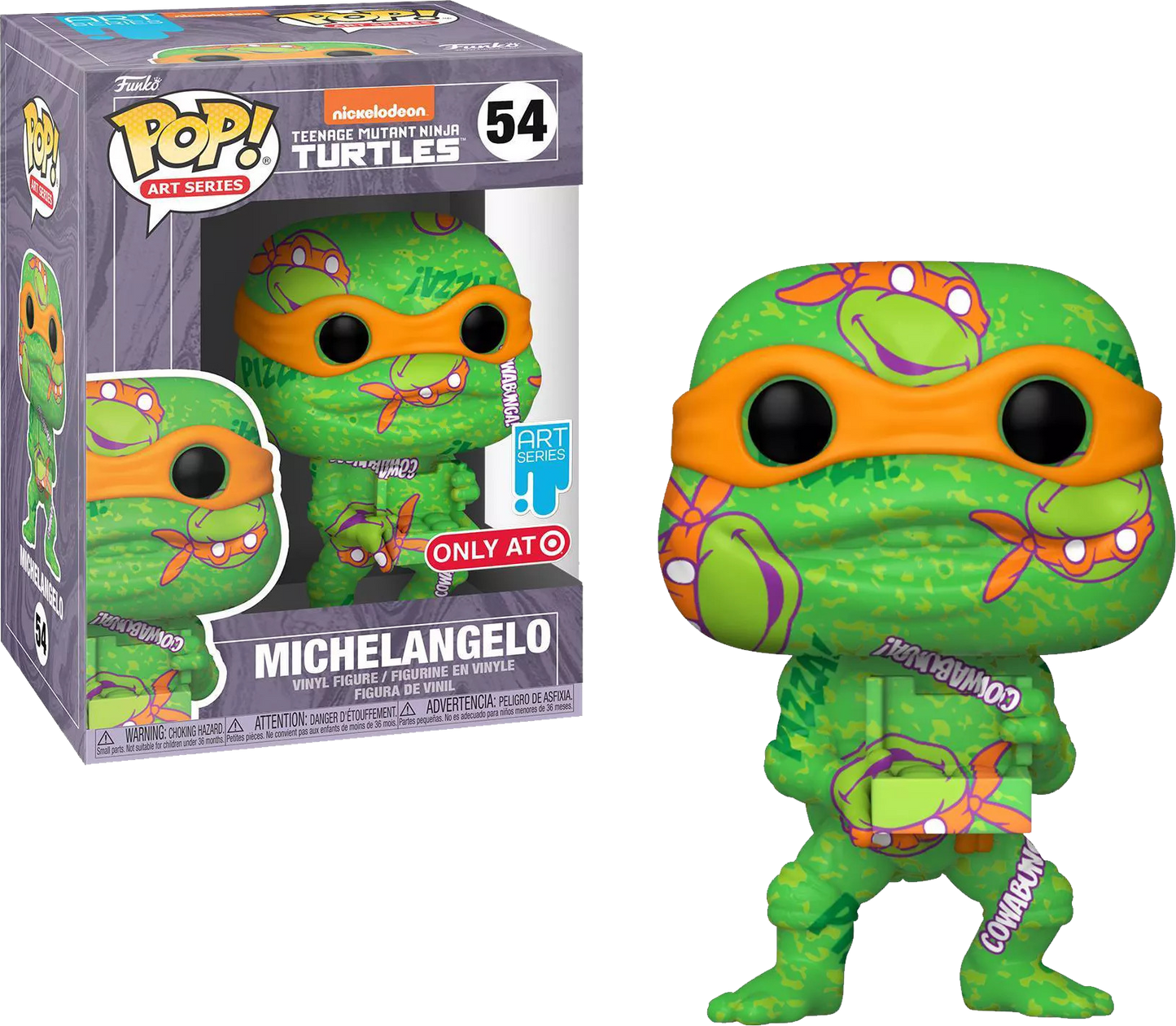 Funko POP! Art Series Teenage Mutant Ninja Turtles 54 Michelangelo Target Exclusive with Hard Stack Protector