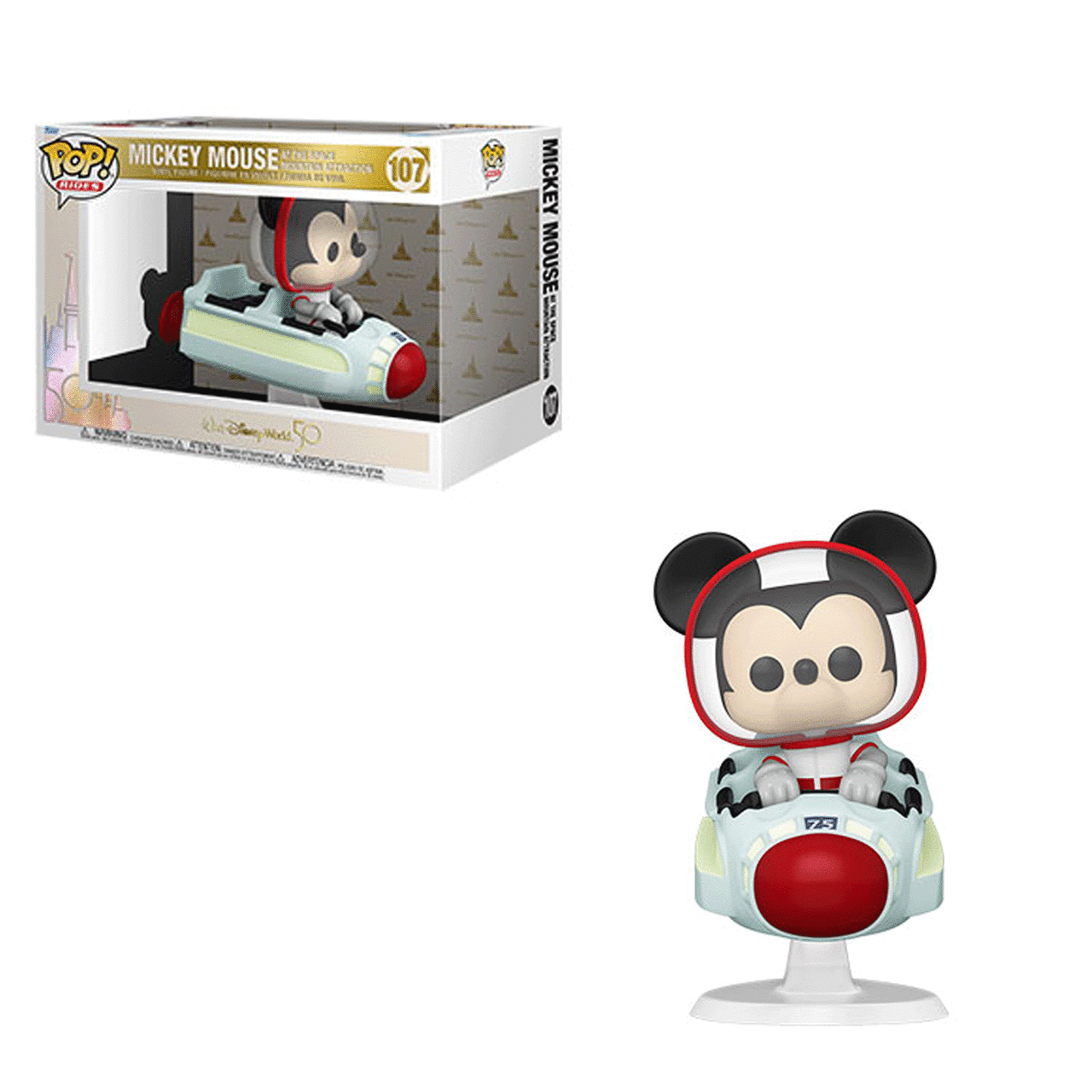 Funko POP! Rides 6" Super Deluxe Disney Parks 50th 107 Mickey Mouse at the Space Mountain Attraction