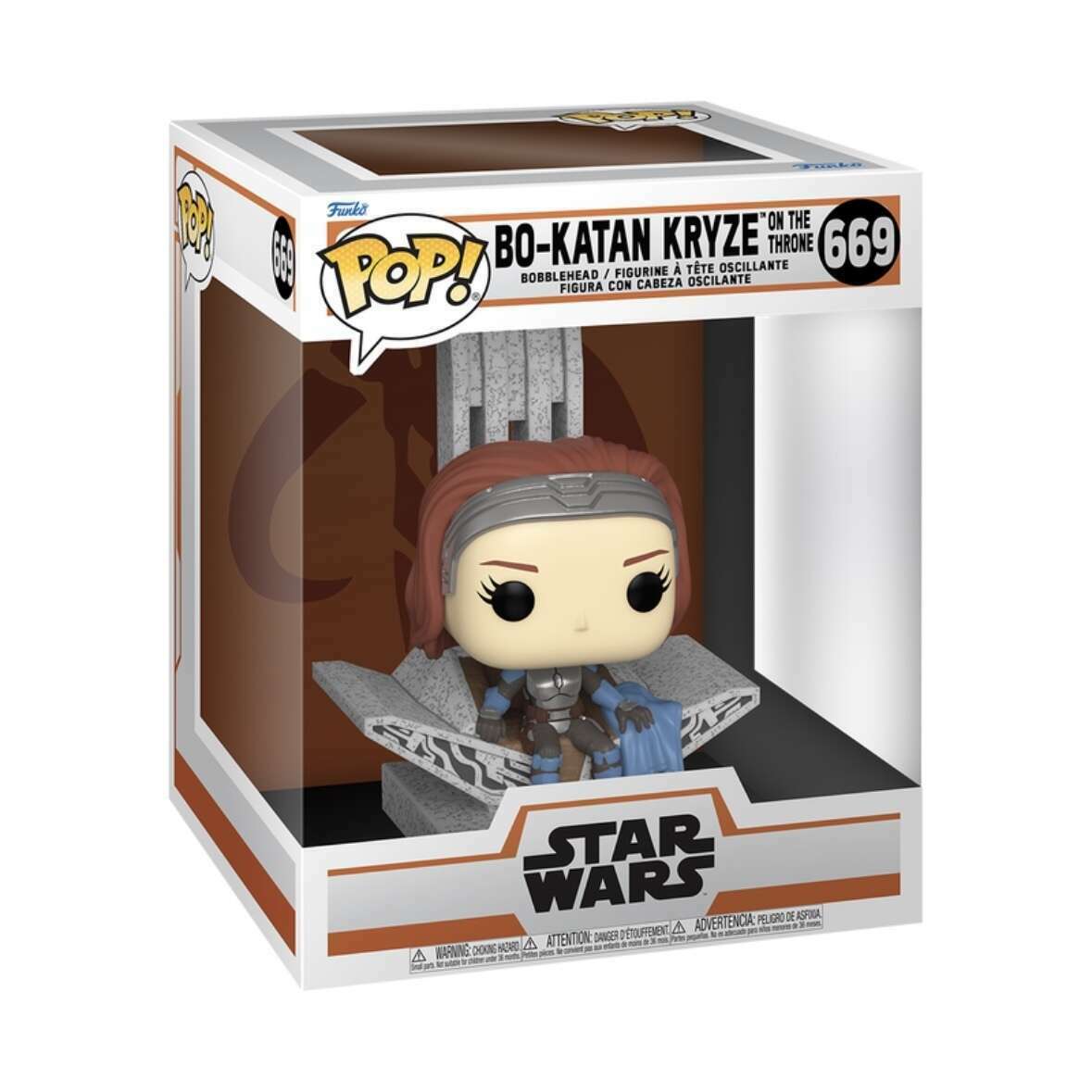 Funko POP! 6" Super Deluxe Star Wars The Mandalorian 669 Bo-Katan Kryze on the Throne
