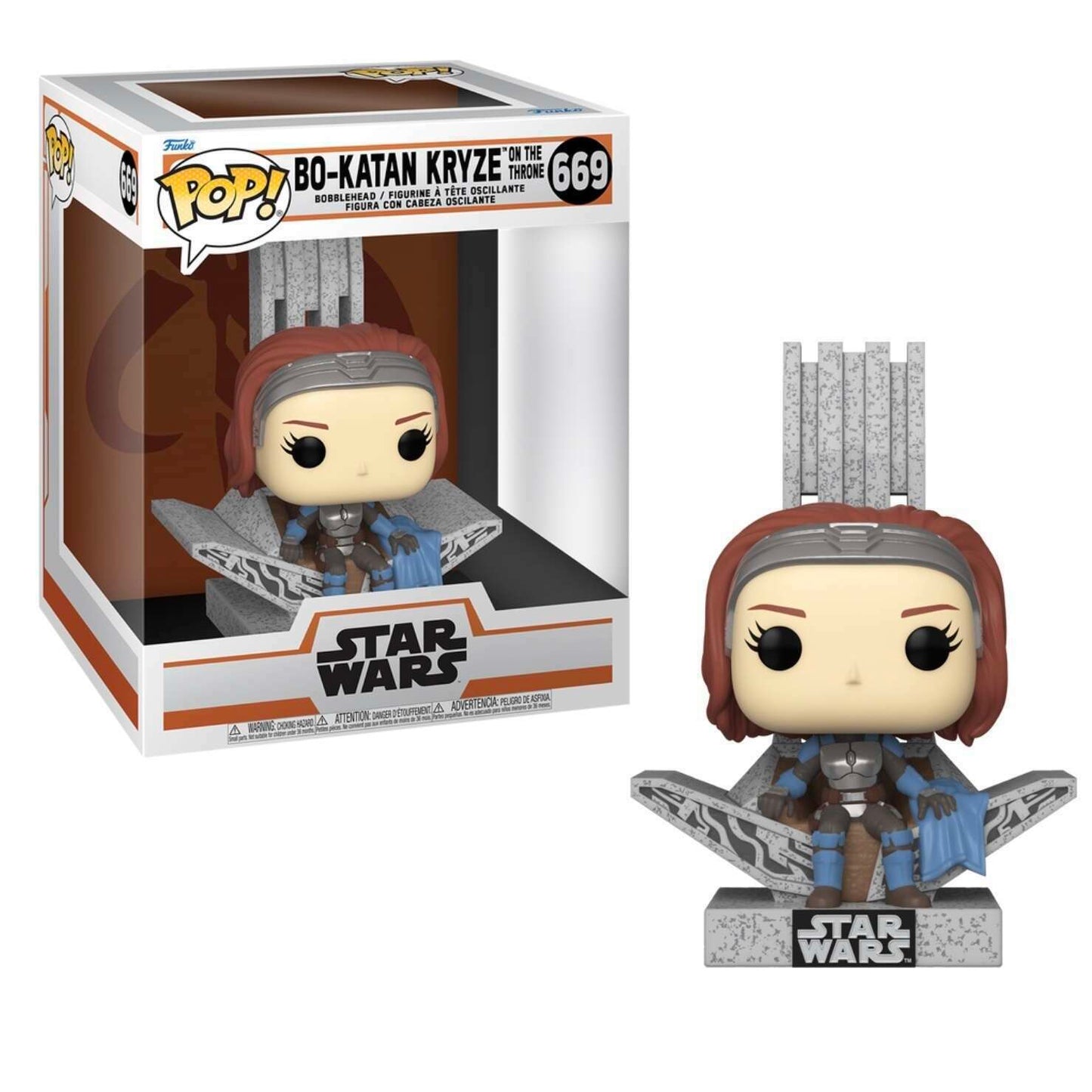 Funko POP! 6" Super Deluxe Star Wars The Mandalorian 669 Bo-Katan Kryze on the Throne