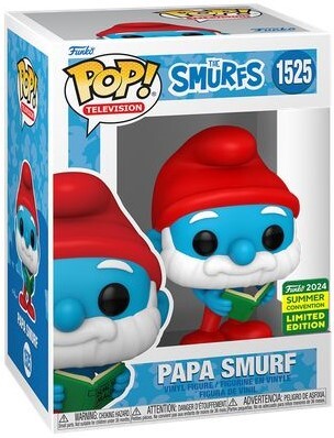 Funko POP! TV Animation The Smurfs 1525 Papa Smurf with Book 2024 Summer Convention Exclusive