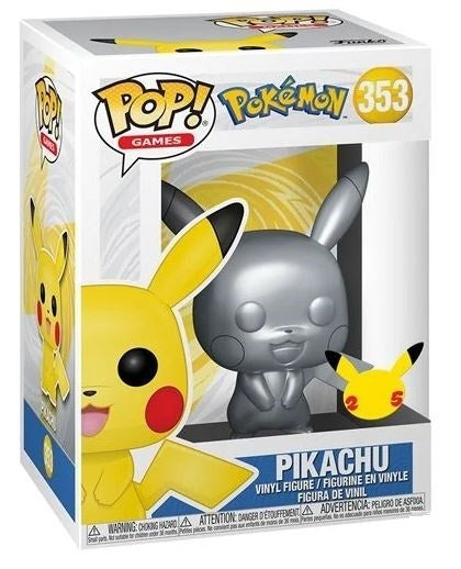 Funko POP! Games Pokémon 353 Pikachu (Silver Metallic)