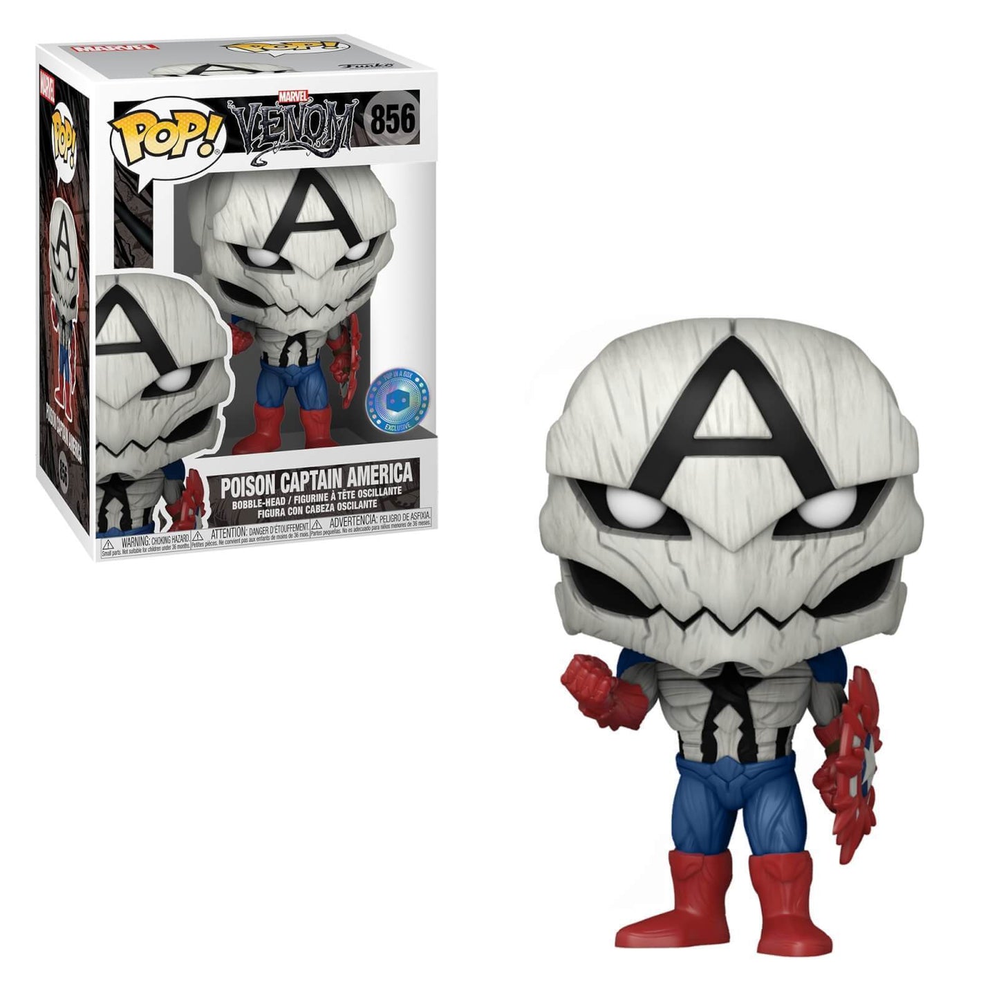 Funko POP! Marvel Venom 856 Poison Captain America Pop in a Box PIAB Exclusive