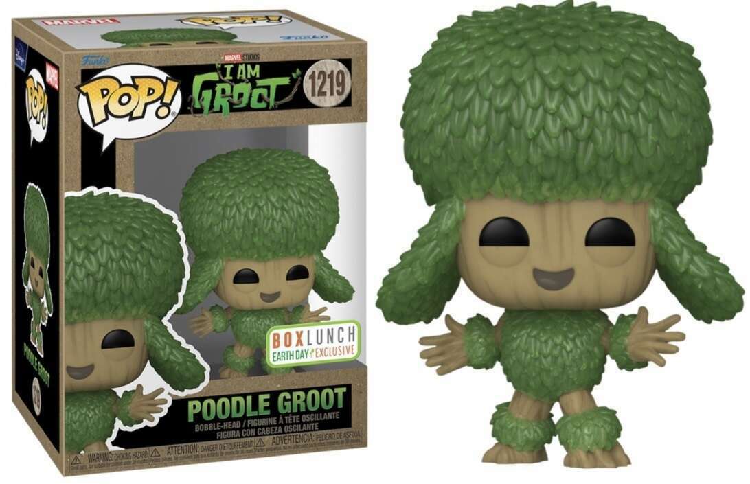 Funko POP! Marvel Studios I Am Groot 1219 Poodle Groot Earth Day 2023 Box Lunch Exclusive