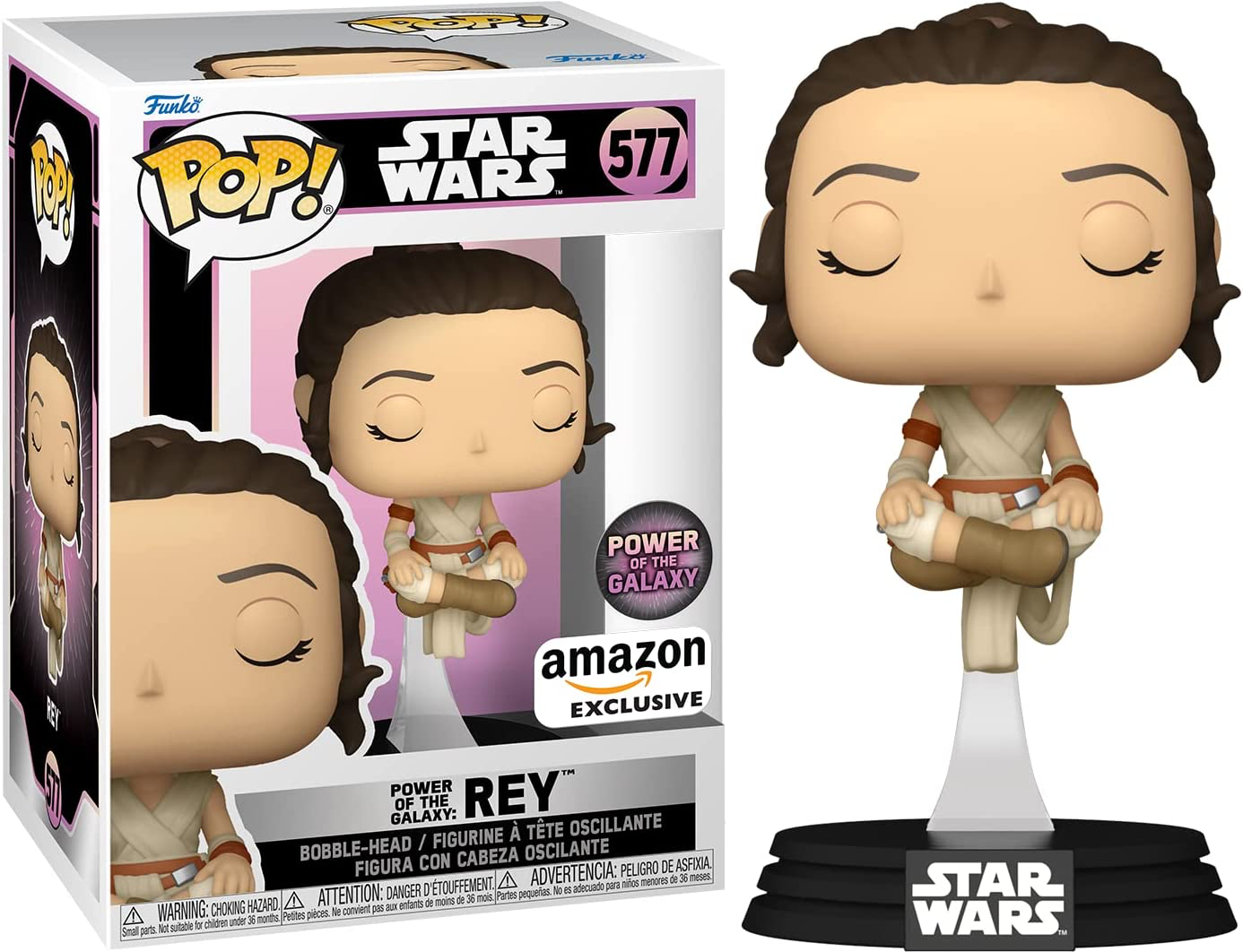 Funko POP! Star Wars: Power of The Galaxy 577 Rey Amazon Exclusive