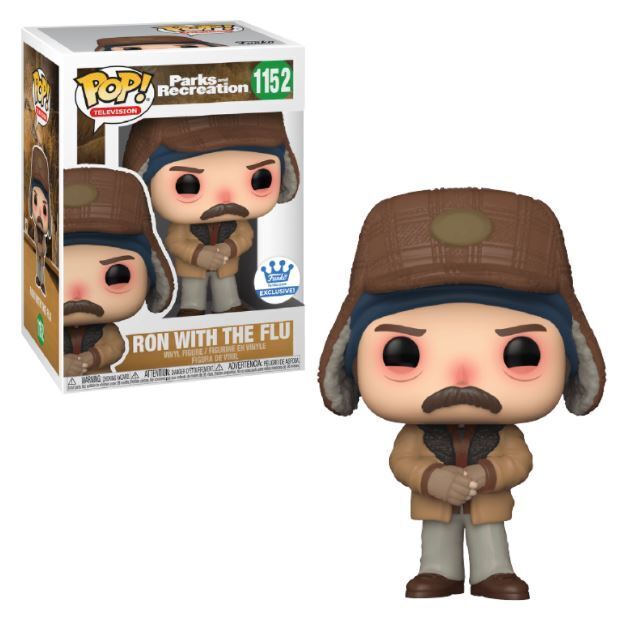 Funko POP! TV Parks and Recreation 1152 Ron Swanson with the Flu Funko Shop Exclusive