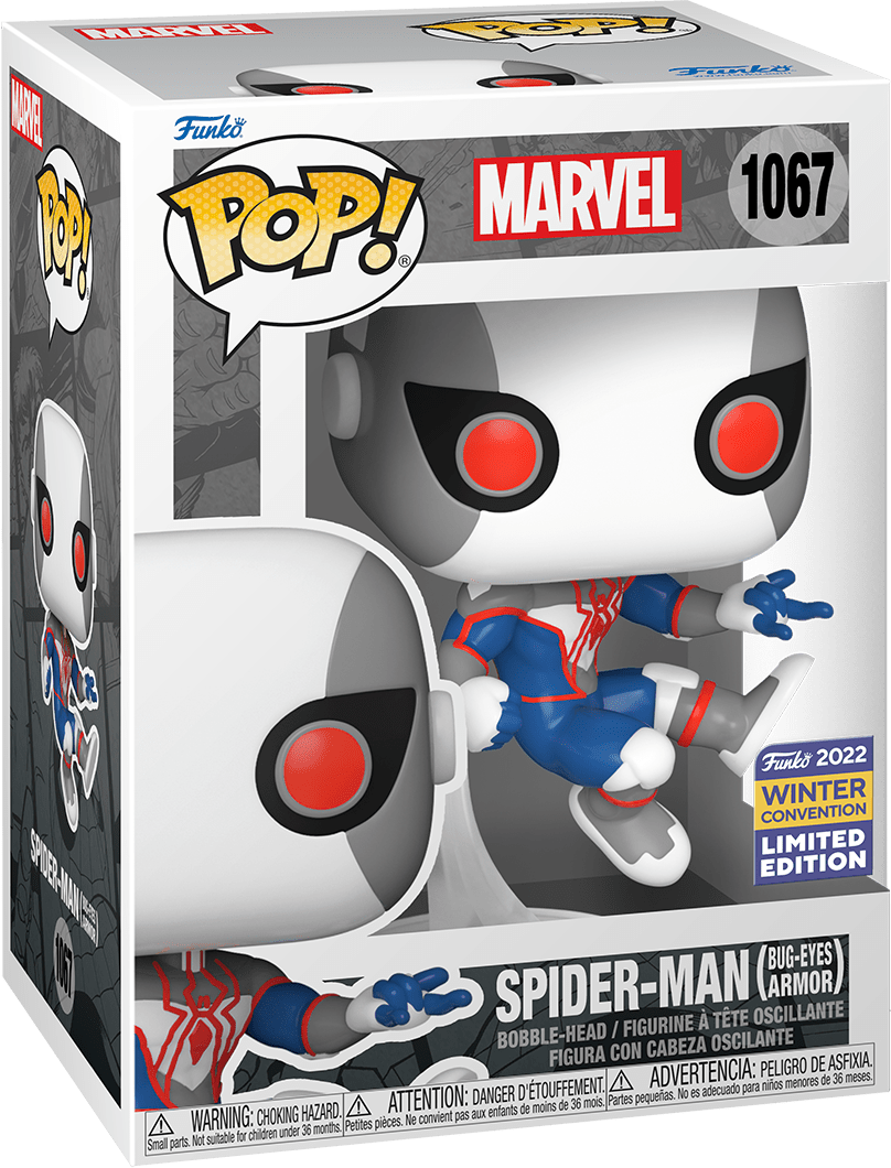 Funko POP! Marvel Comics Spider-Man 1067 Spider-Man (Bug-Eyes Armor) 2022 Winter Convention Exclusive