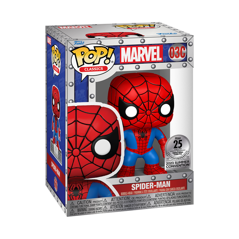 Funko POP! Marvel Comics Spider-Man 03C Spider-Man Classics 25th Anniversary SDCC 2023 Summer Convention Shared Exclusive