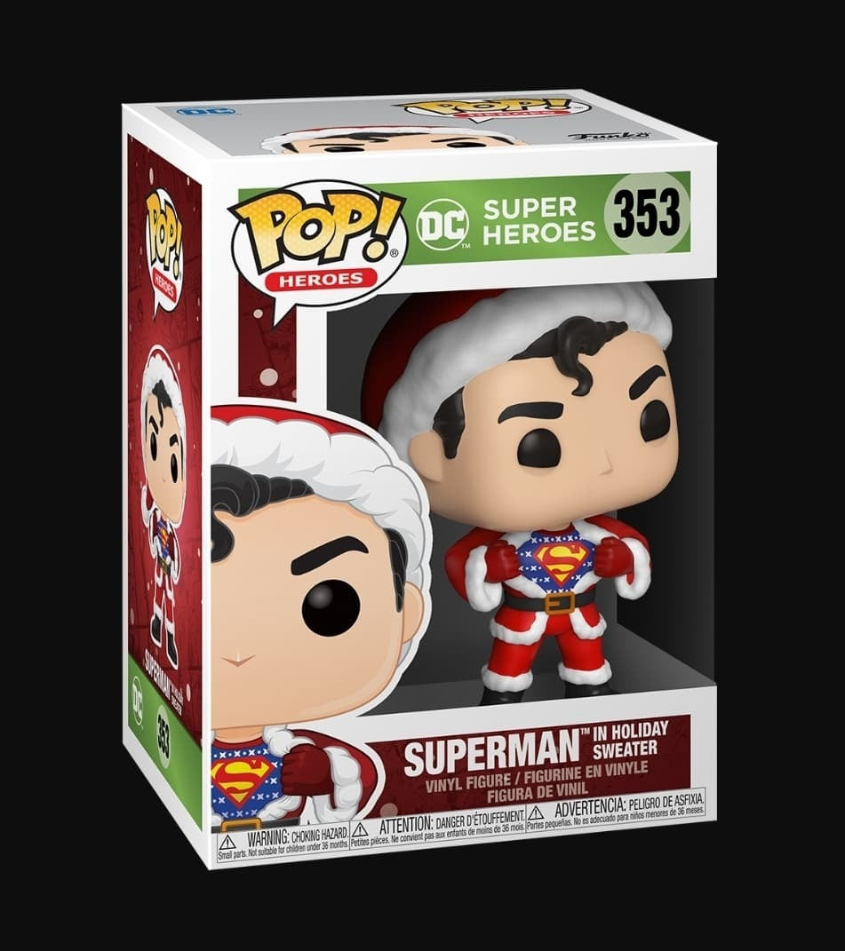Funko POP! DC Heroes Superman 353 Superman in Holiday Sweater