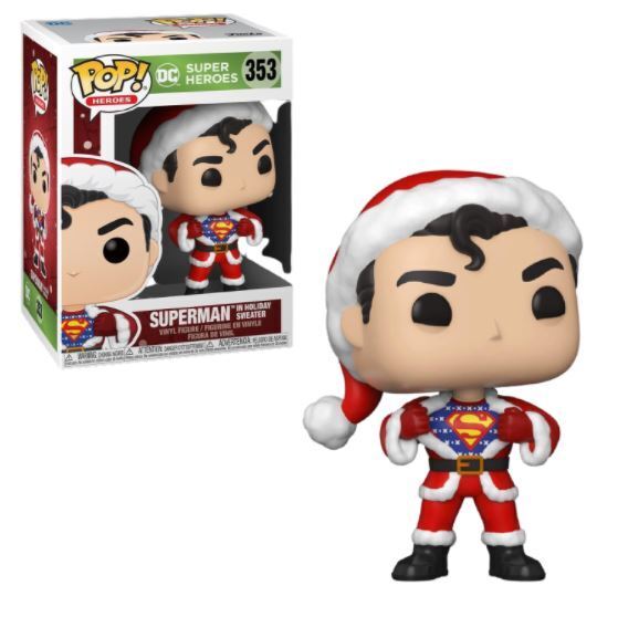 Funko POP! DC Heroes Superman 353 Superman in Holiday Sweater