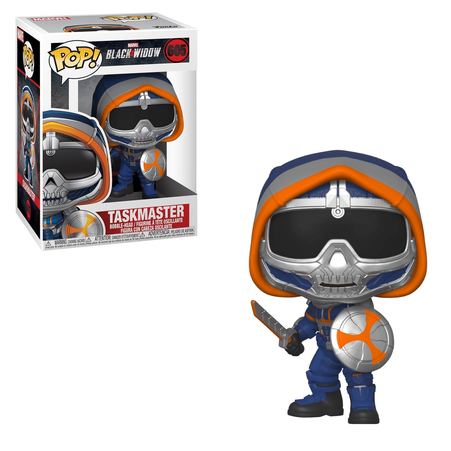 Funko POP! Marvel Movies Black Widow 605 Taskmaster with Shield