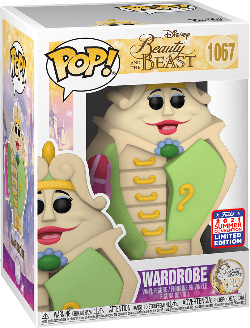 Funko POP! Disney Beauty and The Beast 1067 Wardrobe FunKon 2021 Summer Convention Exclusive