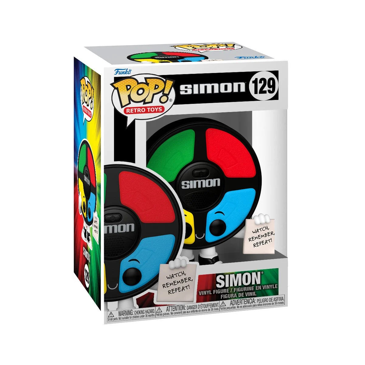 Funko POP! Retro Toys Board Games Simon 129 Simon Memory Game with Chance of Glow GITD Chase