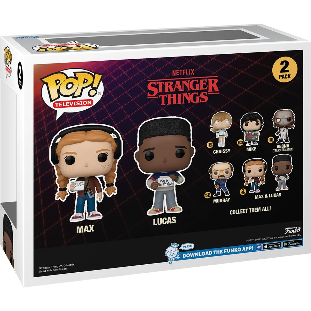 Funko POP! TV Stranger Things 2-Pack Max (Headphones) and Lucas (Sign)