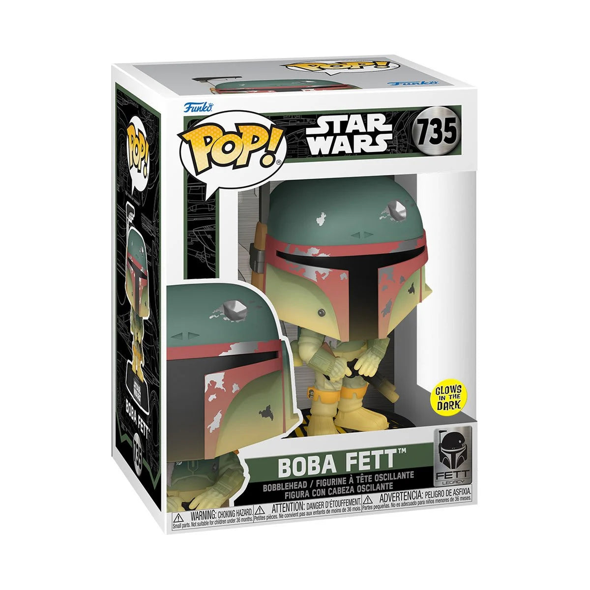 Funko POP! Star Wars The Boba Fett Legacy 735 Boba Fett Glow-in-the-Dark GITD