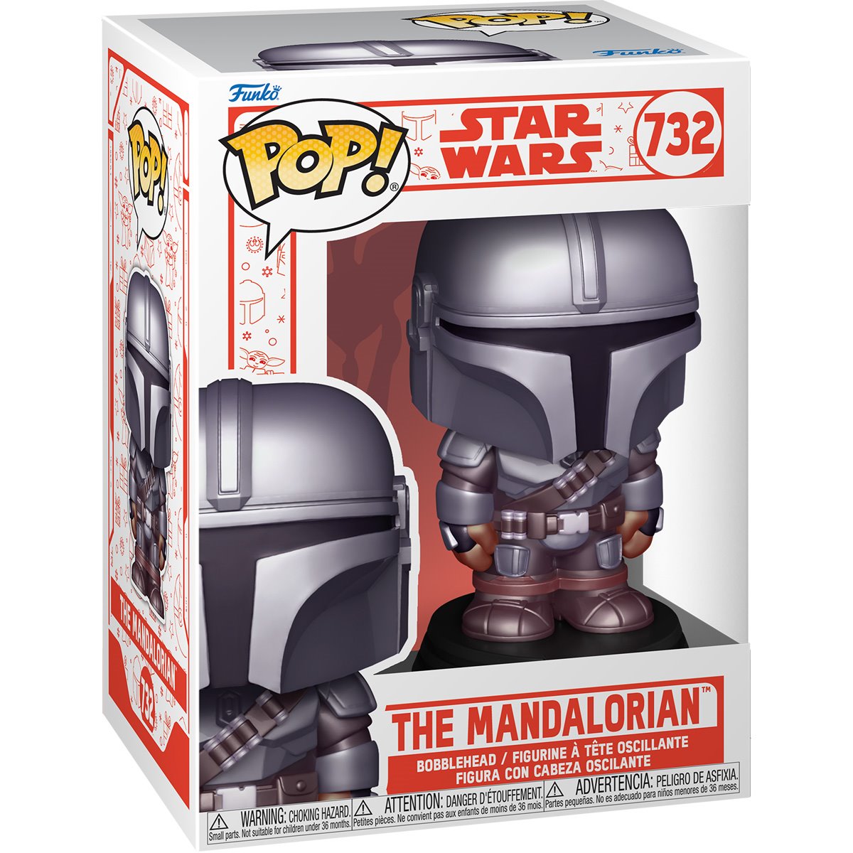 Funko POP! Star Wars The Mandalorian Holiday 732 The Mandalorian (Beskar) Blown Ornament Style