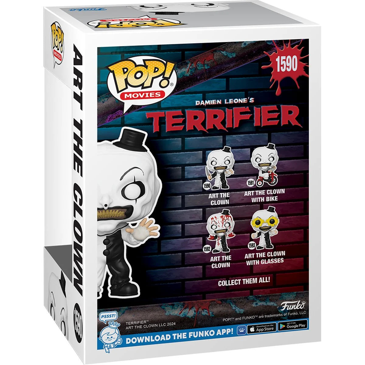 Funko POP! Movies Horror Terrifier 1590 Art the Clown with Knife