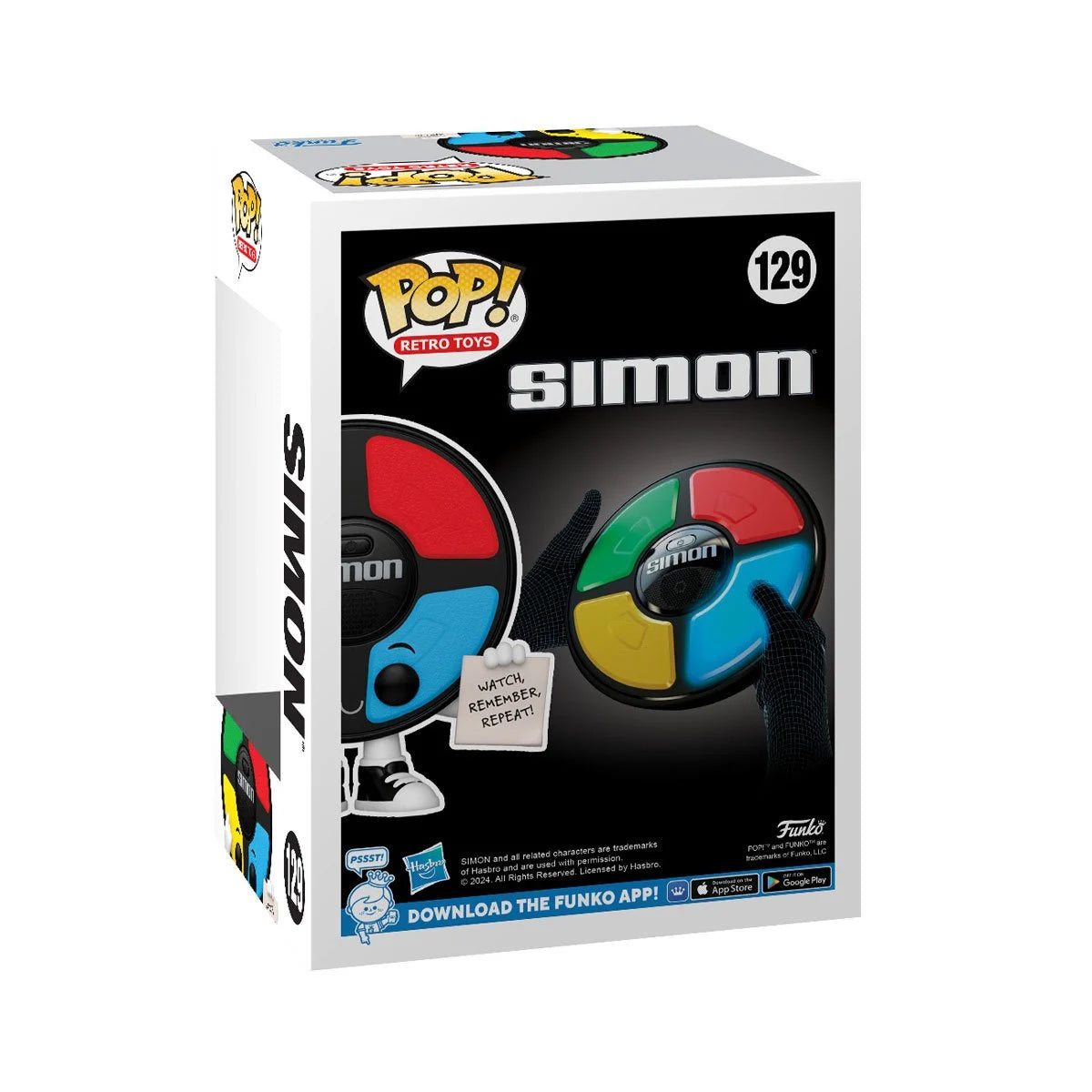 Funko POP! Retro Toys Board Games Simon 129 Simon Memory Game with Chance of Glow GITD Chase