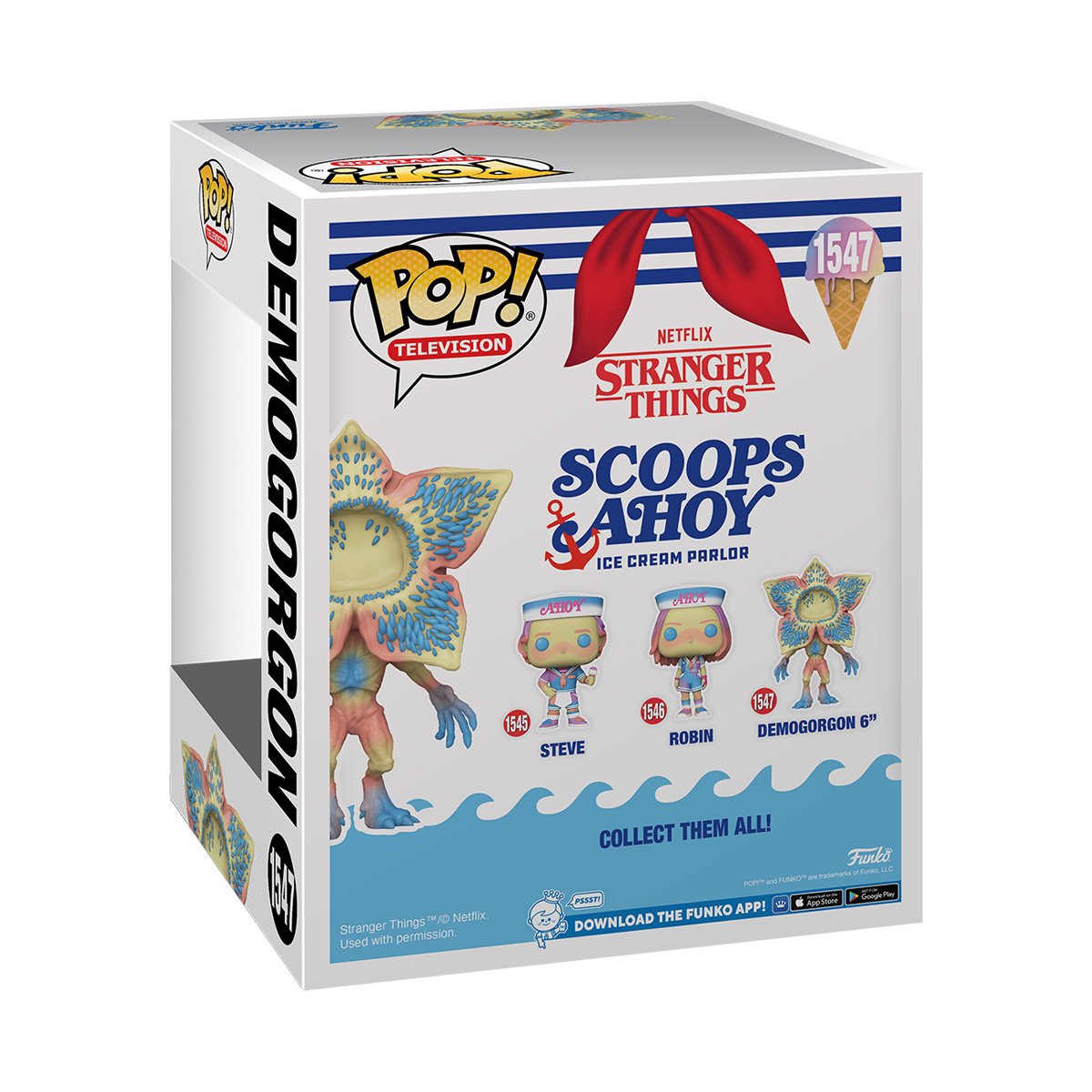 Funko POP! 6" Super Deluxe TV Stranger Things 1547 Demogorgon (Scoops Ahoy) Sherbert Surprise