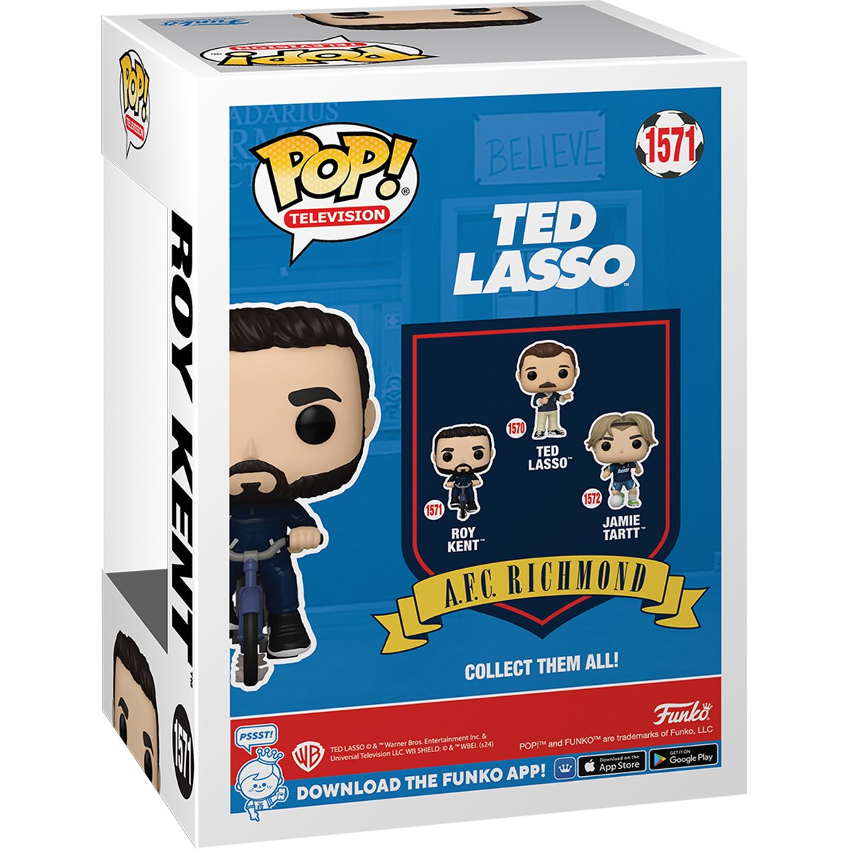 Funko POP! TV Apple+ Ted Lasso 1571 Roy Kent on Bike