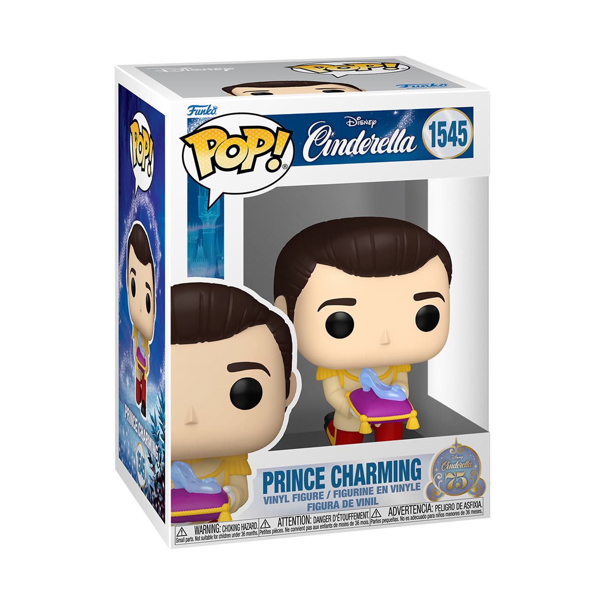 Funko POP! Disney Cinderella 75th Anniversary 1545 Prince Charming with Glass Slipper