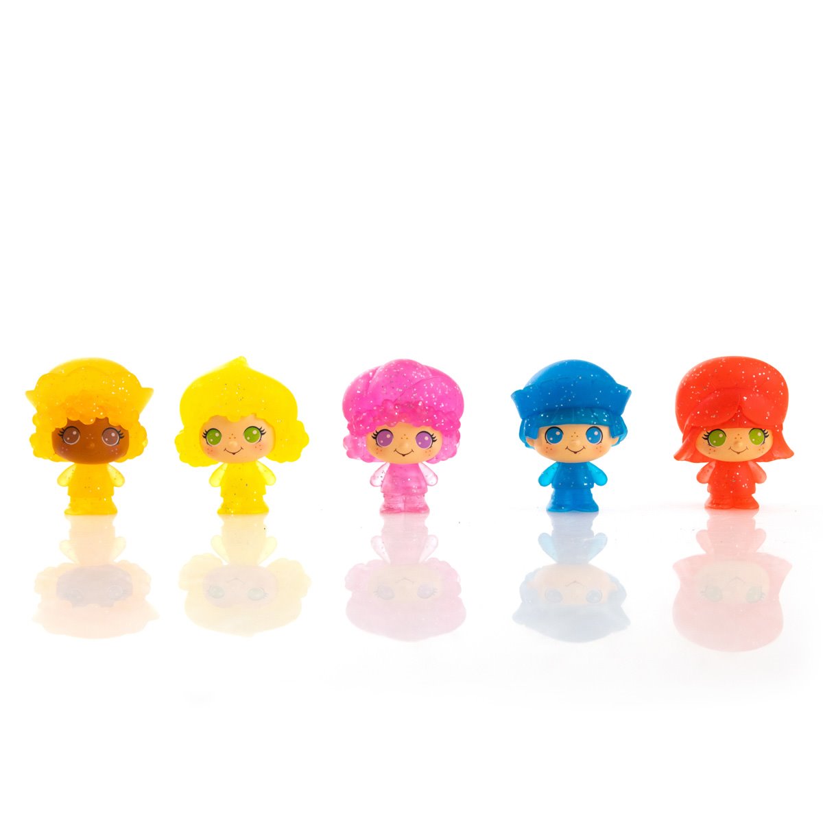 The Loyal Subjects Strawberry Shortcake 1 1/2-Inch Cheebee Mini-Figures Berry Besties Glitter 5-Pack Collector Set San Diego Comic Con 2024 Exclusive