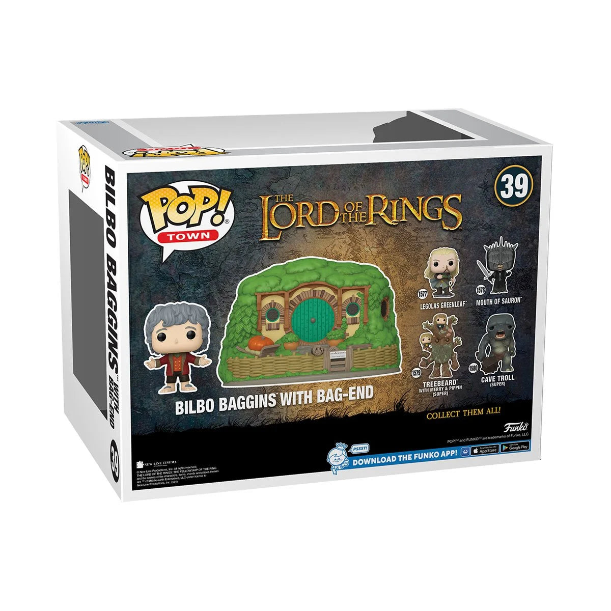 Funko POP! Town Movies Lord of The Rings 39 Bilbo Baggins with Bag-End