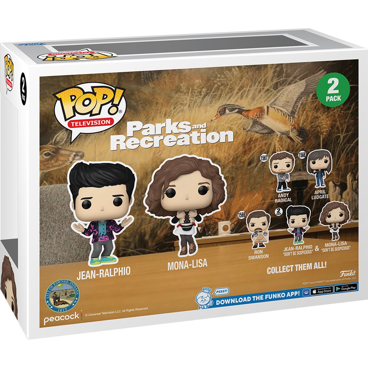 Funko POP! TV Parks and Recreation 2-Pack "Don't Be Suspicious" Jean-Ralphio & Mona-Lisa 15th Anniversary