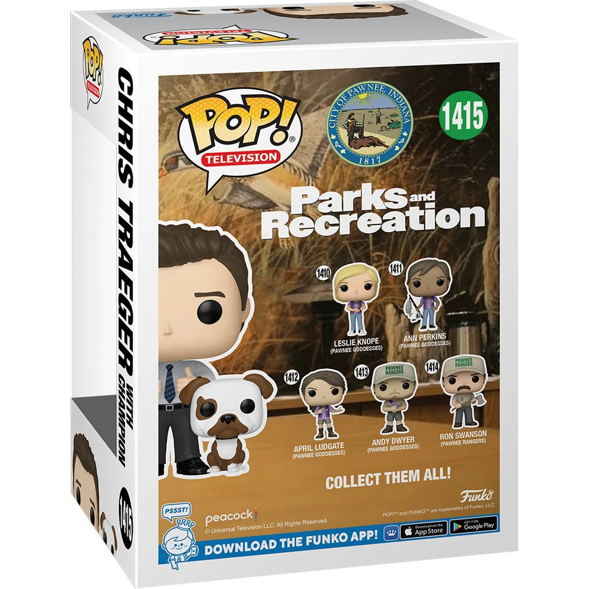 Funko POP! TV Parks and Recreation 1415 Chris Traeger with Champion Pop! Buddy 15th Anniversary