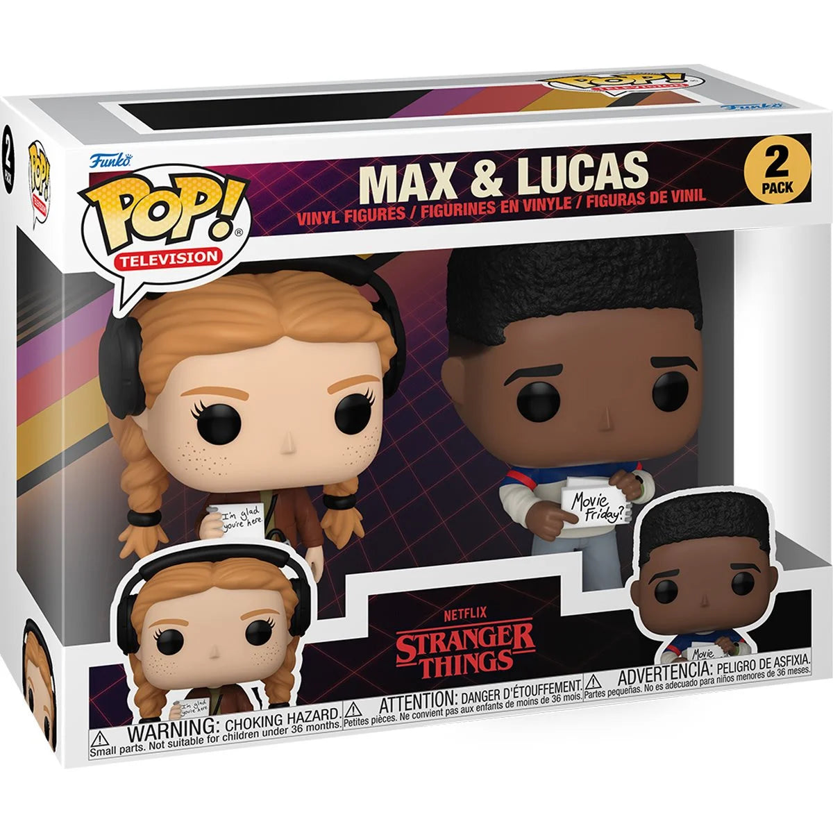 Funko POP! TV Stranger Things 2-Pack Max (Headphones) and Lucas (Sign)