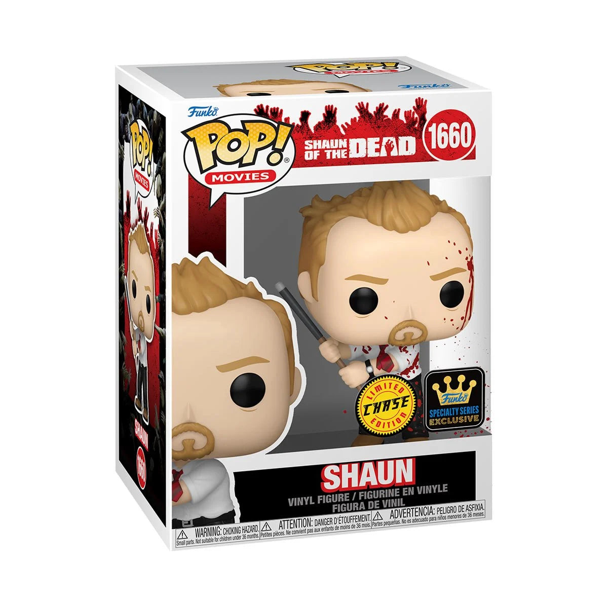 Funko POP! Movies Horror Shaun of the Dead 1660 Shaun with Pool Cue Specialty Series with Chance of CHASE