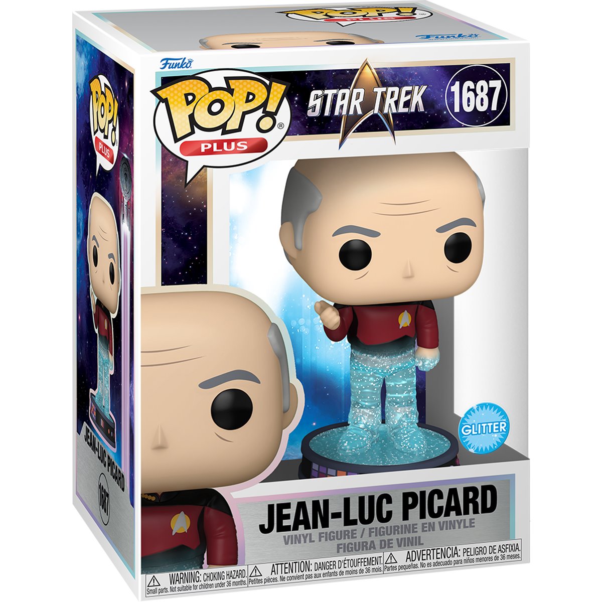 Funko POP! Plus TV Star Trek 1687 Jean-Luc Picard in Transporter Glitter