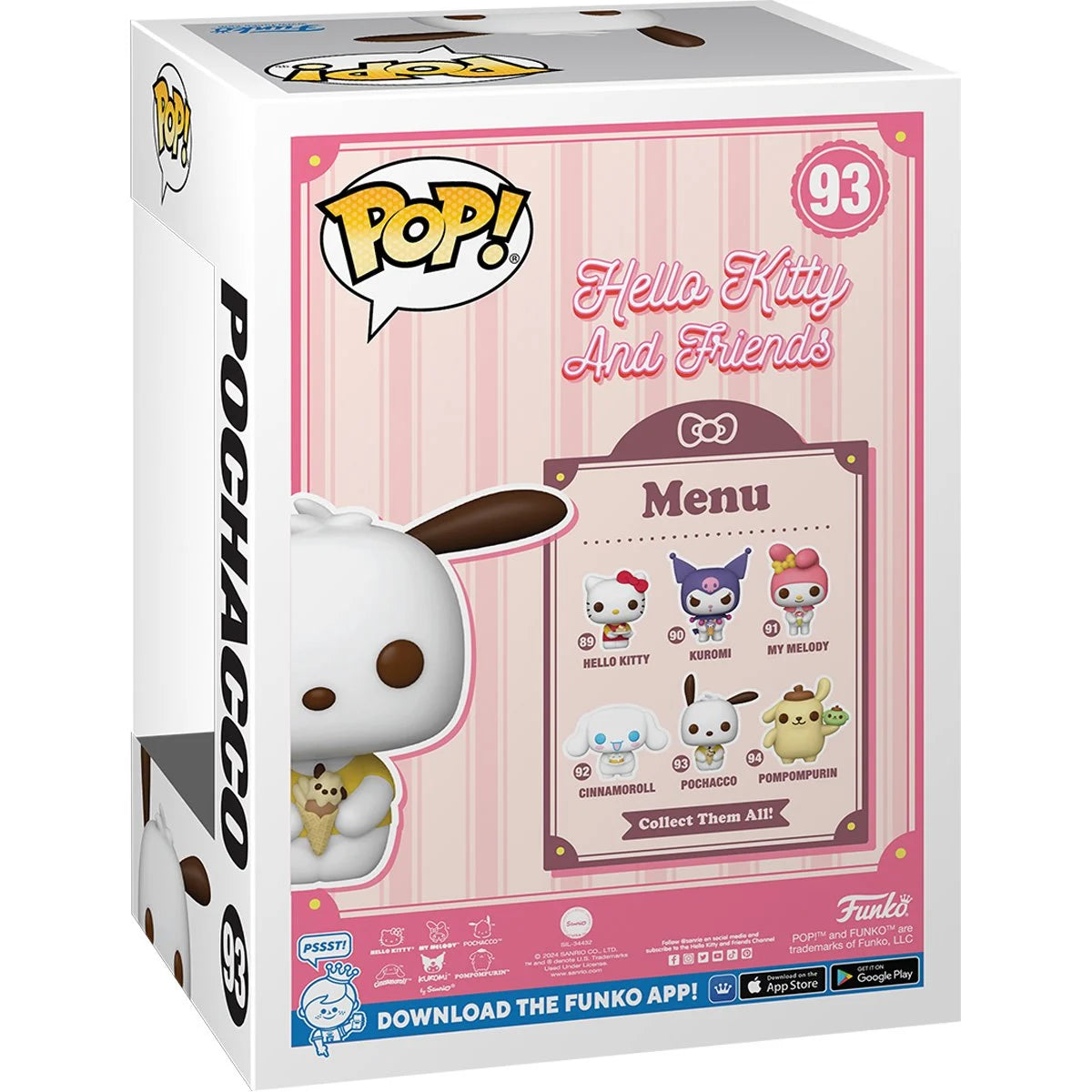 Funko POP! Sanrio Hello Kitty and Friends 93 Pochacco with Dessert